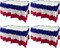 4-Pack Plastic Patriotic Table Skirts, 29 in x 14 ft – Red, White & Blue 4th of July Table Skirts for Independence Day, Memorial Day, and Veterans Day Decorations (Red)